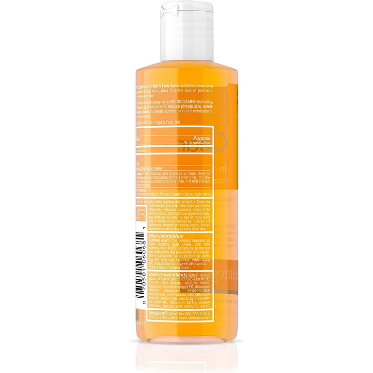 Neutrogena Rapid Clear 2-in-1 Fight & Fade Toner 8 oz (Pack