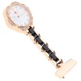 thumbnail image 1 of Enfermera Doctor Fob Broche Solapa Colgante Reloj de bolsillo Pernos de cuello de de imitación Oro rosa negro Sunnimix reloj de bolsillo, 1 of 8