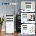 thumbnail image 4 of HOMCOM 10000 BTU Mobile Air Conditioner for Cooling and Dehumidifying, 4 of 8