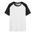 thumbnail image 4 of Mnyotv Short Sleeve Summer Tops for Boy Patchwork Crewneck Athletic T Shirts Casual Basic Running Tshirts Top Size 7-8 Years, 4 of 6