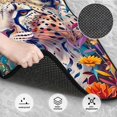 thumbnail image 3 of Lsque Vibrant Leopard In Flowers Print 4-Piece Floor Mats, Heavy-Duty Rubber Liners, Anti-Slip Design, All-Season Automotive Protection, Vehicles, Cars, Trucks, and SUVs, 3 of 7