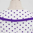 thumbnail image 6 of Summer Deals 2024 SMihono Women's Vintage Polka Dot A Line Swing Dresses Casual Short Sleeve Retro 1950s Party Dresses with Belt Purple 8, 6 of 6