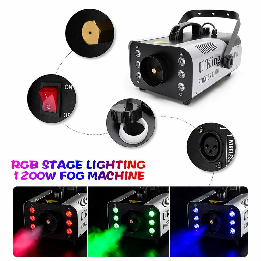 900W 6 LED Fog Machine, Stage Smoke Machine for Wedding Theater