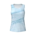thumbnail image 4 of Easygdp Light Blue Marble Women's Workout Tank Top, Running Top, Hiking Shirt, Quick-Dry for Running, Yoga, Hiking - Small, 4 of 9