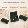 thumbnail image 6 of Unique Bargains 1 Pc Flip-button Jewelry Case Organizer Blackish Green, 6 of 6