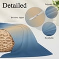 thumbnail image 3 of Navy Blue Ombre Throw Pillow Covers, Modern Yellow Gradient Farmhouse Art Soft Breathable Pillow Cases with Invisible Zipper for Sleeping, Toddler Pillowcases for Couch Bed Sofa Chair 12x20 Inches, 3 of 9
