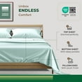 thumbnail image 6 of THREAD SPREAD Organic Cotton Bed Sheets Queen - 100% Organic Cotton Sheets Queen Size(4 PC, Sea Foam), Crisp Cooling Percale Weave Sheet Set, 6 of 7