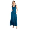 thumbnail image 3 of Maternity Scoop Neck Sleeveless Pocket Maxi Dress, 3 of 4