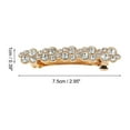 thumbnail image 4 of Unique Bargains 1 Pc Hair Barrettes Grace Crystal Spring Clip Hairpin Barrette Clip White, 4 of 5