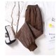thumbnail image 1 of Pantalones holgados con bolsillos para mujer, ropa exterior de cintura alta, ajustados, cálidos, gruesos, de algodón, Invierno, 1 of 5
