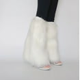 thumbnail image 6 of Fuzzy Faux Furs Leg Warmers Furs Heel Long Boot Cuffs Covers 1 Pair Carnivals Boot Covers Cosplay Uniform, 6 of 8