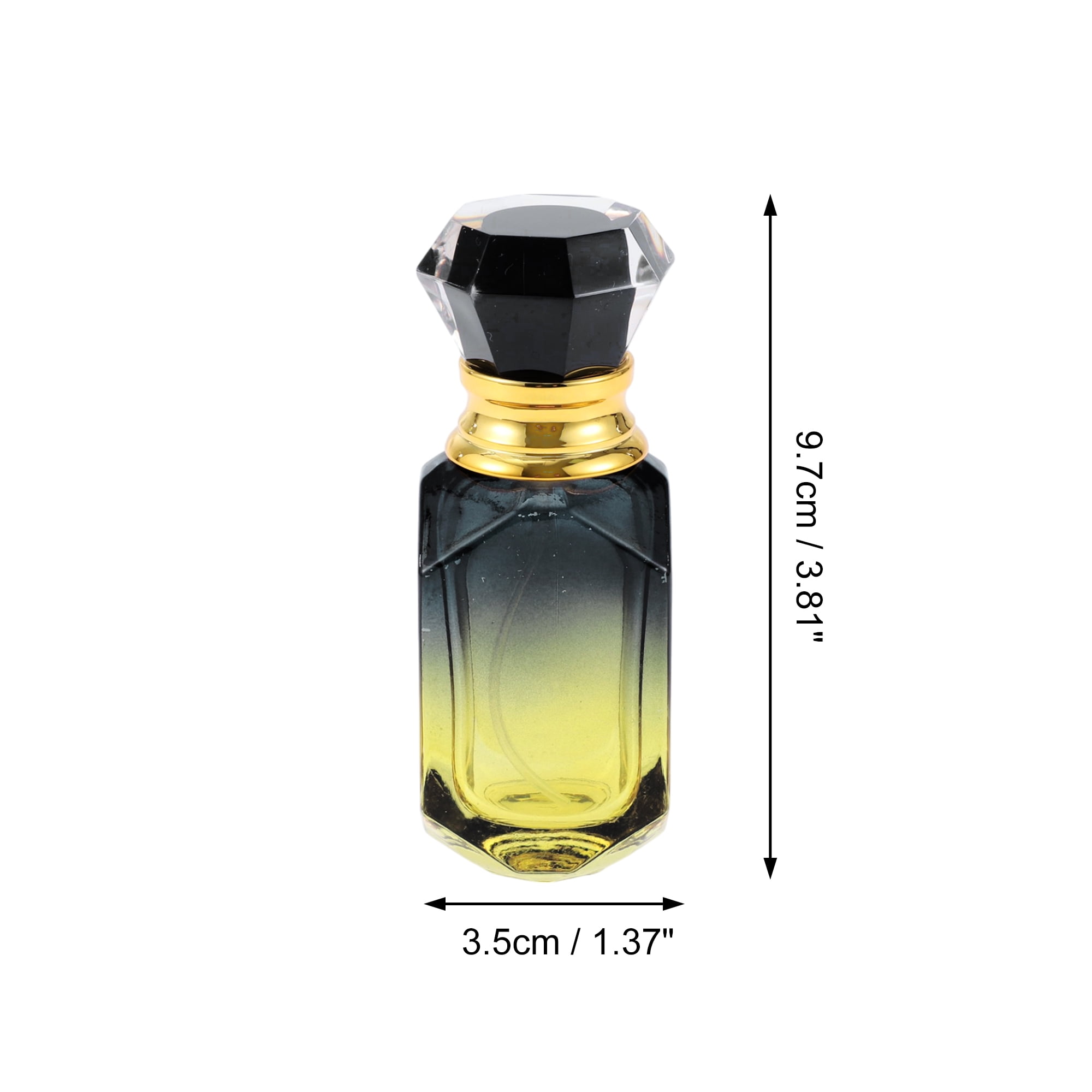Unique Bargains Stylish Perfume Bottles Countertops 1.01oz 1 Pc Yellow-Black Gradient