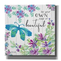 Epic Graffiti 'Be Your Own Kind of Beautiful' by Cindy Jacobs, Canvas Wall Art, 12"x12"