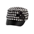 thumbnail image 1 of Womens Checked Cross Cadet Hat, Black/White, 1 of 2