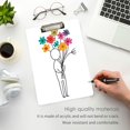 thumbnail image 3 of FORMRS Acrylic Clipboard with Low Profile Clip Standard A4 Letter Size, 12.5" x 9", Colorful Flower, 3 of 8