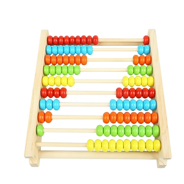 Yeacher Cadre Abaque en Bois Jouet Éducatif pour Enfants Apprentissage des Mathématiques Préscolaire Perles Outil de Mathématiques Jeux Cadre de
