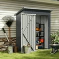 thumbnail image 2 of Yardi Yarda 5 x 3 Feet Outdoor Storage Shed with Sloped Roof and Lockable Door, Versatile Storage Shed, Gray, 2 of 12