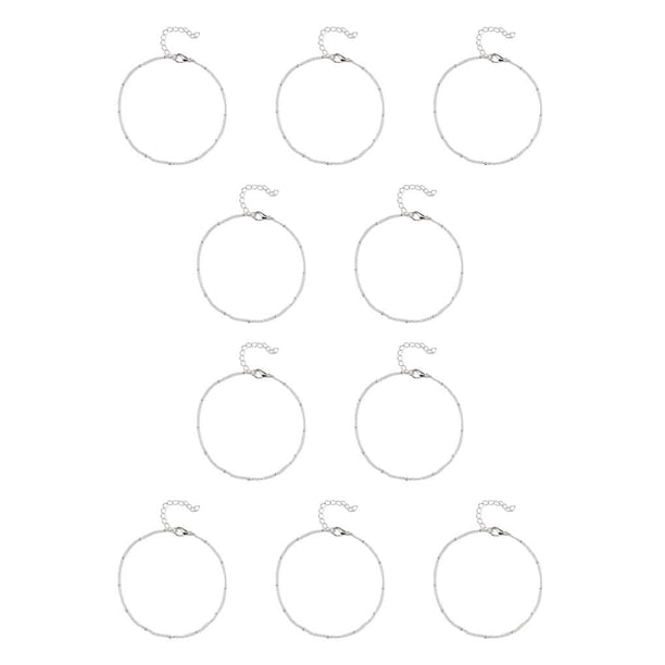 Qarigey Tobillera ajustable Cuentas de metal Pulseras de tobillo de aleación Accesorio de moda Regalos del día de San Valentín Cadenas de pie para Type1 NO1 Qarigey CBP200174