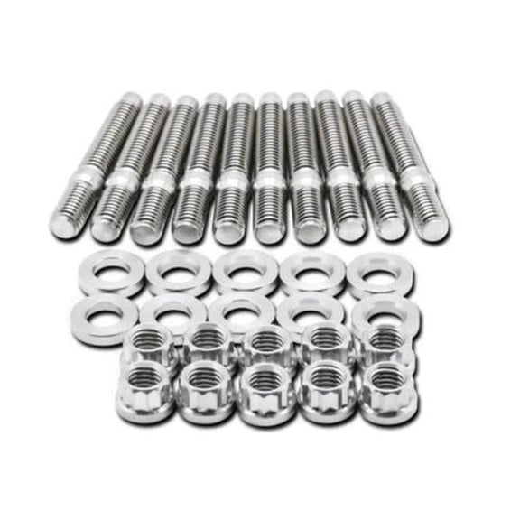M8 x 1.25 x 55 mm SUS303 Stainless Steel Intake Manifold Stud Kit - 10 Piece