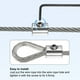 thumbnail image 5 of Uxcell 6-Pack Abrazadera de Cable de Cuerda de Alambre, Agujero de 6mm, Clip de Bloqueo de Un Solo Orificio de Acero Inoxidable 304 con Tornillos Hexagonales y Llave, 5 of 7