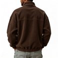 thumbnail image 6 of Oazcsf Mens Zip Up Sweatshirt Polar Fleece Stand Collar Long Sleeve Sweatshirt Winter Warm Athletic Pullover, 6 of 6