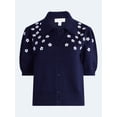 thumbnail image 5 of Free Assembly Women's and Women's Plus Embroidered Cardigan Sweater with Elbow Sleeves, Sizes XS-4X, 5 of 5
