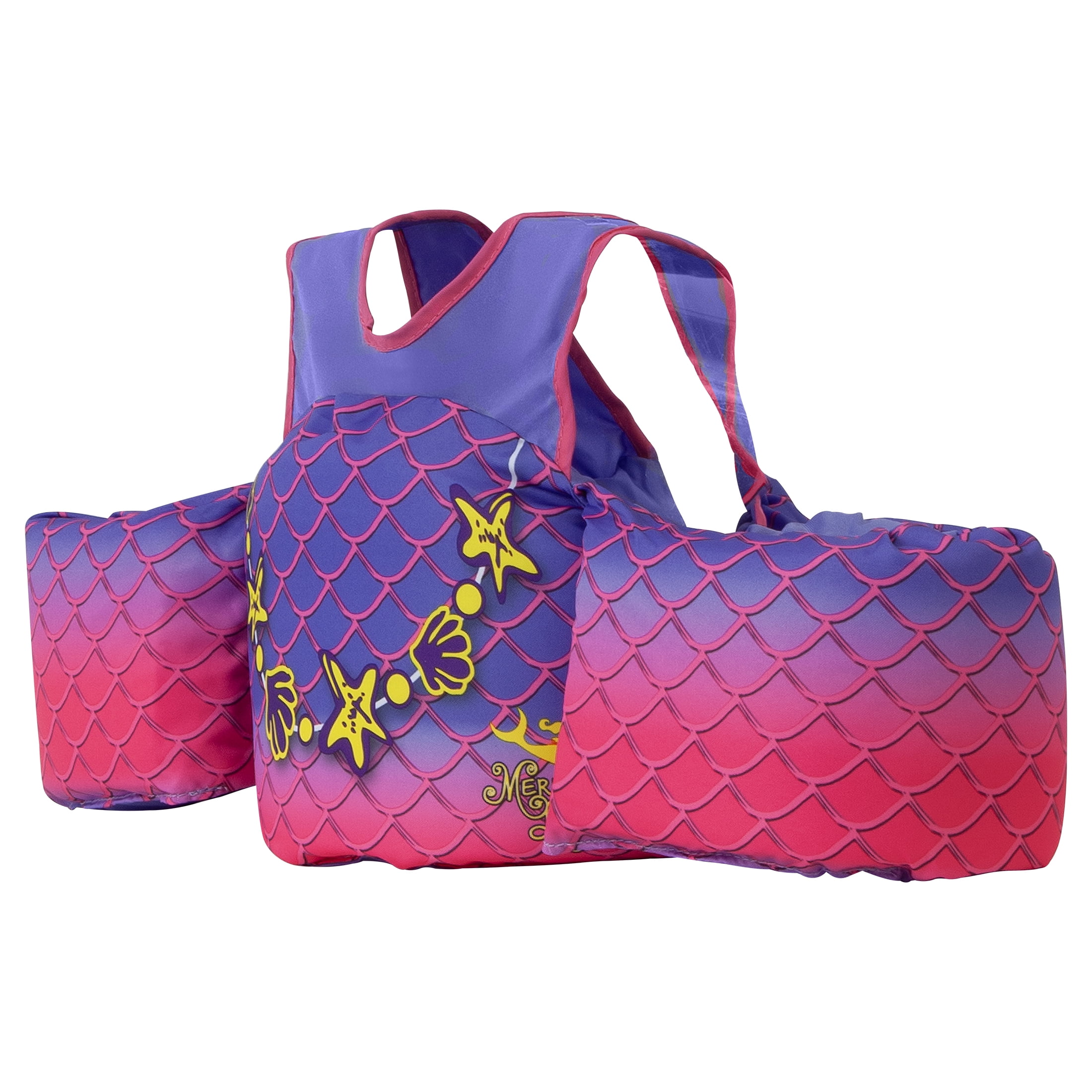 Body Glove Paddle Pals Life Jacket USCG Approved, Kids Swim Vest, 30 to 50 lbs, Mermaid