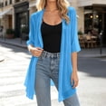 thumbnail image 2 of FASHOFT Chiffon Shrug For Women Thin Short Open Front Cardigan Bridal Cover Up For Wedding Party Summer Outerwear Blue, 2 of 4