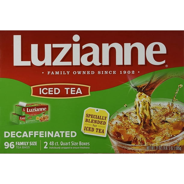 Luzianne Decaffeinated Iced Tea 96 Family Size Bags