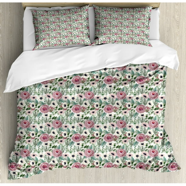 Vintage Rose Duvet Cover Set Rhythmic Victorian Look Flowers Rustic Composition Decorative Bedding With Pillow Shams Blush Emerald Purpleblue Jade Green By Ambesonne Com - Rustic Look Bedding Vintage Rose Duvet Cover Set Rhythmic Victorian Look Flowers Rustic Composition Decorative Bedding With Pillow Shams Blush Emerald Purpleblue Jade Green By Ambesonne Com - Rustic Look Bedding