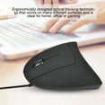 thumbnail image 4 of Left Hand Mouse, Black Mouse, Wired Ergonomical Plug And Play For Gamers Programmers Office Workers, 4 of 8