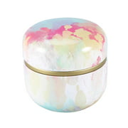 Mini Tinplate Tea Leaf Jar Portable Small Round Candy Jar Dual Lid Sealing Can Aromatizer Spice Storage Tank