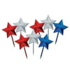 Club Pack of 96 Red, Silver and Blue Star Food, Drink or Decoration Party Picks 2.75"