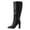 Black, variant on UngA Cowgirl Boots Women's Western Boots Square Toe Heel Zipper Embroidered Ankle Boots White,6.5