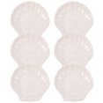 thumbnail image 2 of ColoMX Plato de cerámica con diseño de vieira, bandeja de frutas secas, aperitivos, plato de comida occidental para fiesta en casa (diámetro 9cm), 6 uds., 2 of 8