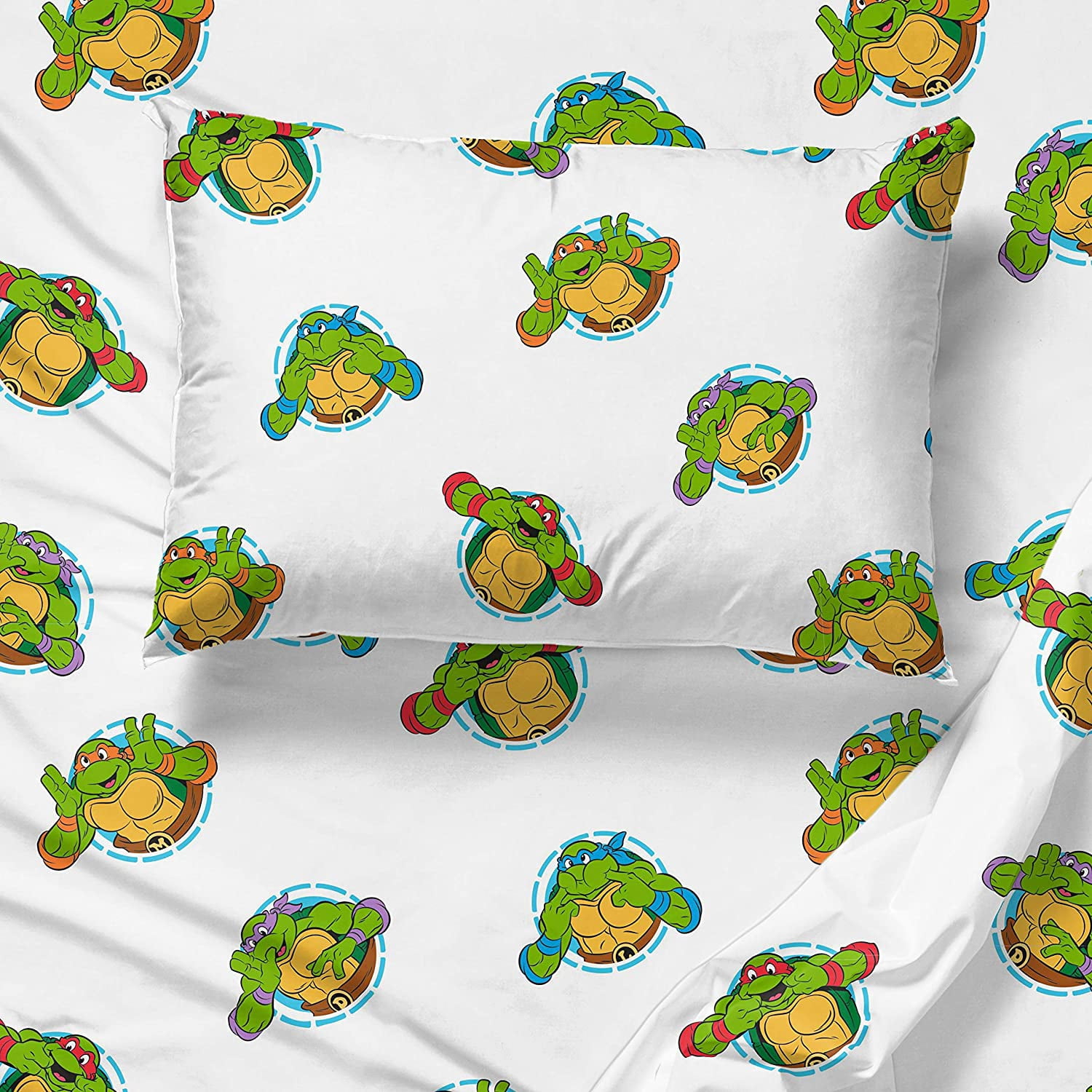 Nickelodeon Teenage Mutant Ninja Turtles Green Bricks 7 Piece Full Bed Set