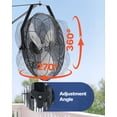 thumbnail image 3 of 20 Inch Heavy-Duty Wall Mount Fan, 3-Speed 4650 CFM for Garage Workshop Cooling Ventilation, 3 of 11