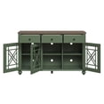 thumbnail image 3 of LIVILAND 55" Vintage Style Kitchen Buffet Sideboard Cabinet w/ Drawers - Green, 3 of 8