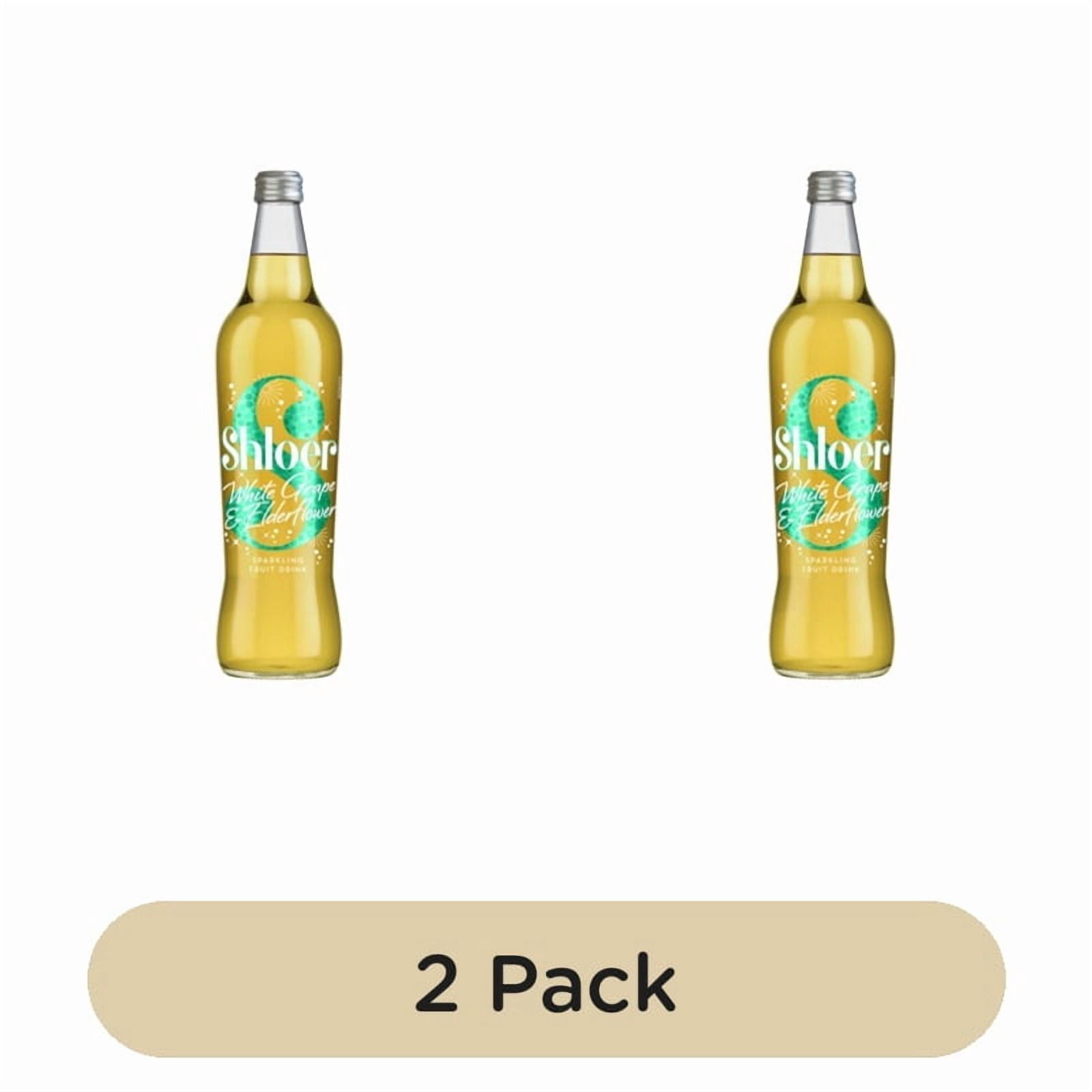 Shloer White Grape & Elderflower Sparkling Juice Drink 750ml, British Import (Pack of 2)