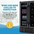 thumbnail image 2 of Newair, 24" Wine Cooler & Mini Fridge, Dual Zone, 18 Bottle/ 60 Can, 2 of 9
