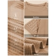 thumbnail image 3 of Eytino Basic Tees for Women Tops Waffle Knit Casual Crew Neck T Shirts Hollow Out Raglan Short Sleeve Summer Tops Blouses S-2XL Bronze, 3 of 8
