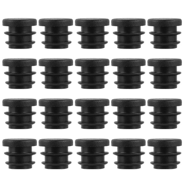 100 tapones de plástico redondos de 16 mm para patas de muebles, tapones de tubo