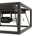 thumbnail image 3 of Hunter - Doherty 2-light Onyx Bengal, Medium Size Flush Mount Light, Dimmable, Industrial Style, Square Shaped, for Bedrooms, Dining, Living Rooms - 19411, 3 of 5