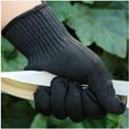 thumbnail image 4 of Topbathy Black Stainless Steel Safety Gloves for Worker with Level 5 Protection Machine Washable Flexible Cut Resistant Gloves, 4 of 5