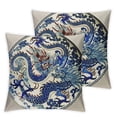 thumbnail image 2 of Nawypu Blue and White Porcelain Cushion Covers Square Decorative Pillow Covers  Throw Pillow Covers Set of 4 Cushion Covers  2Packs (Blue and White Porcelain), 2 of 6
