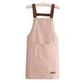 thumbnail image 5 of Ludlz Work Apron Waterproof Oil-proof Kitchen Apron with Large Pockets Durable Stylish Workwear for Home Garden, 5 of 8