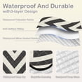 thumbnail image 2 of Black and White Lines Picnic Blanket Waterproof Beach Blankets Sandproof Large Mat with Storage Bag Camping Grass Travel Hiking Park 78"x78", 2 of 6