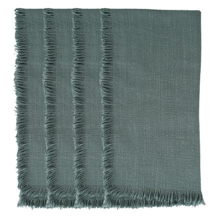 

Relax love Cocktails Napkins Cloth Napkins Durable Cotton and Linen Napkin Delicate with Fringe 18 x 18inch Multifunctional Soft Cloth Napkins for Dinners Parties Weddings Dark Green