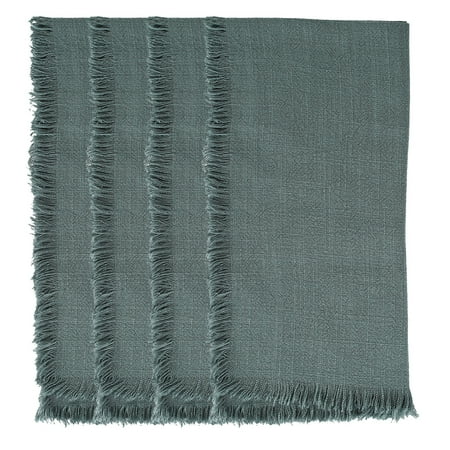 

Relax love Cocktails Napkins Cloth Napkins Durable Cotton and Linen Napkin Delicate with Fringe 18 x 18inch Multifunctional Soft Cloth Napkins for Dinners Parties Weddings Dark Green