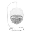 thumbnail image 4 of Modway Encase Outdoor Synthetic Rattan Swing Chair in White and Gray, 4 of 10